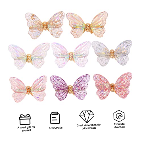Beaupretty 8Pcs Decorações Jóias Acessórios Glitter Decoração Para Casa Adesivos Moda Manicure Stras