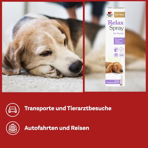 Doppelherz Relax Spray für Hunde - Umgebungsspray für mehr Wohlbefinden - geruchsneutral - 90 ml