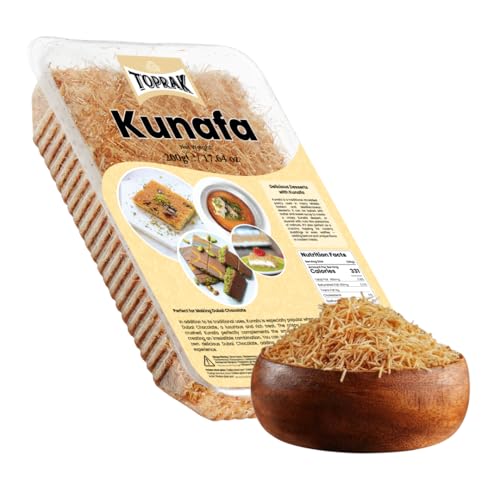 Toprak Kunafa Premium Vegan Kataifi Pastry Ingredient for Viral Dubai Pistachio Chocolate Bar Filo Dough for Kunafa Spread Kadayif & Dessert Toppings 200g