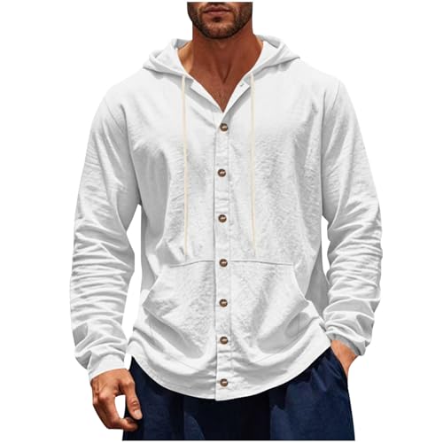 Mens Hooded Fleece Hoodies Drawstring Workout Pullover Long Sleeve Casual Fashion Fall and Winter Hoodie