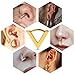 Twolobes Triangles Nose Hoop, 16G/8mm Gold Surgical Stainless Steel Segment Nose Rings,Cartilage Clicker Hoop Earrings for Rook,Daith,Tragus,Hypoallergenic for men and women