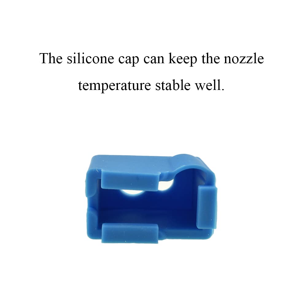 review Hahiyo 3D Printer Silicone Sock Cover Help Heat Stabilize Cooling Hold Secure Easy Clean Replace for E3D Volcano Print Part 5pcs Blue