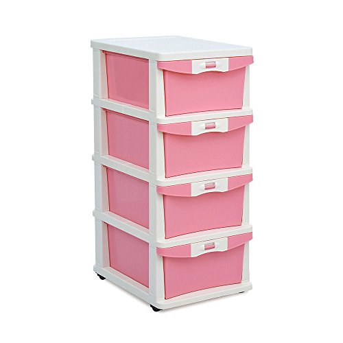 Nilkamal-CHST24-4-Layers-Plastic-Chests-of-Drawers-Pink