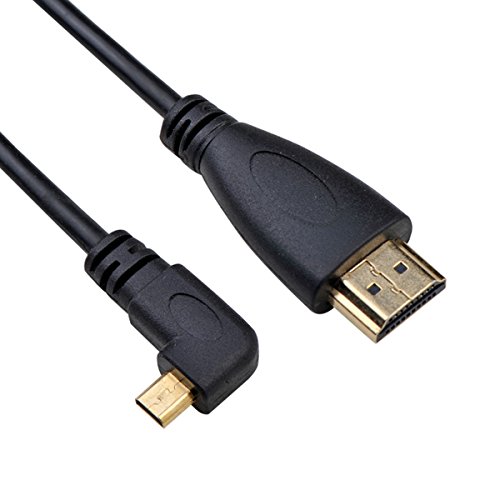 CY acodado hacia la izquierda 90d Micro HDMI a HDMI macho Cable 5 m Xoom
