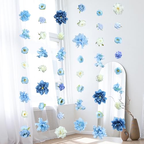 K KUMEED Blue Flower Garlands