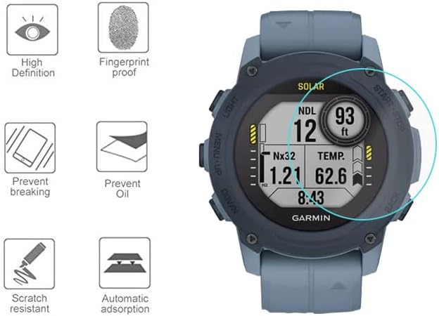 4 pack screen protector compatible with garmin descent g1 solarfull coverage anti bubble clear film
