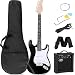 ZENY 39" Full Size Electric Guitar with Amp, Case and Accessories Pack Beginner Starter Package, Black