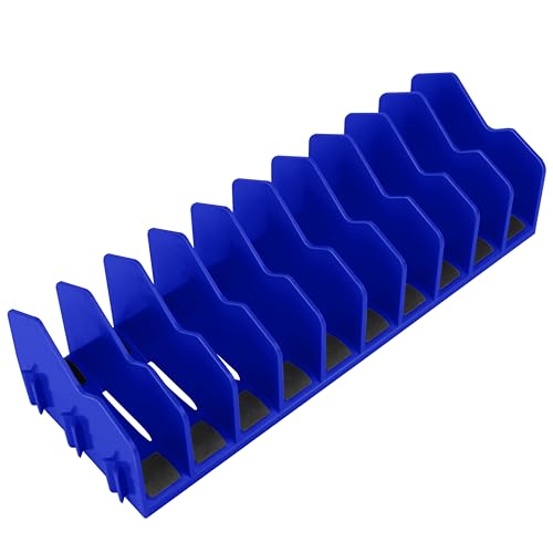 Image of HURRICANE Plier Organizer Rack, 10-Slot Pliers Cutters Rack with Non-Slip Rubber Base, Tool Organizer, Tool Drawer Toolbox torage, Blue, Extendable Design, Fit 3 inch H, 1 Pack