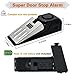 HNHMT 2 Pack Portable Door Stop Alarm, Door Stopper with 120db Loud Security Alarm, Travel Door, Doorstops Wedge Sensors Security Devices for Traveling Apartment Hotel and Home (Black)