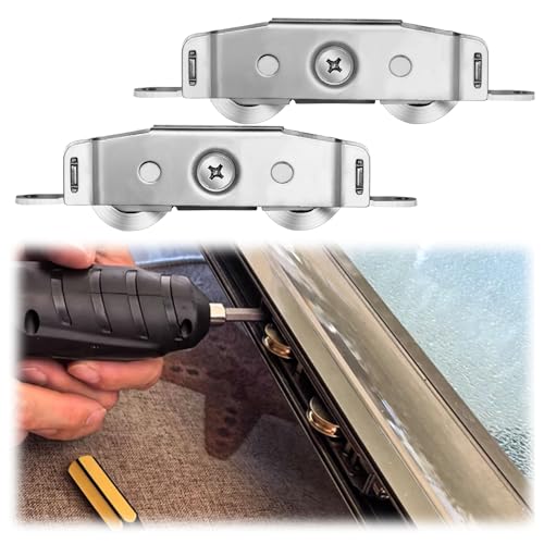 Sliding Door Rollers Replacement - Heavy Duty 304 Stainless Steel Patio Door Roller Assembly with 1-1/4