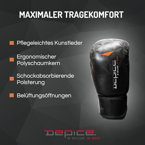 Guantes de boxeo para saco de gimnasio DEPICE Highline negro resistente 3