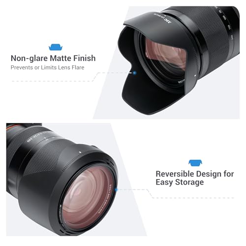 Image of JJC ALC-SH136 Lens Hood for Sony FE 24-240mm F3.5-6.3 OSS Lens SEL24240 | Bayonet, Reversible Design, Replaces Sony ALC-SH136 Lens Hood, Allows to Attach 72mm Filter & Lens Cap, No Vignetting