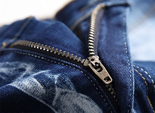 Jeans stretch skinny fit para hombre color azul miniatura 3