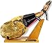 Iberico Ham (shoulder) Grass-fed Bone in from Spain + Ham Stand + Knife + Ham Cover + Ham Tongs - Jamon Iberico Pata Negra All Natural with Mediterranean Sea Salt
