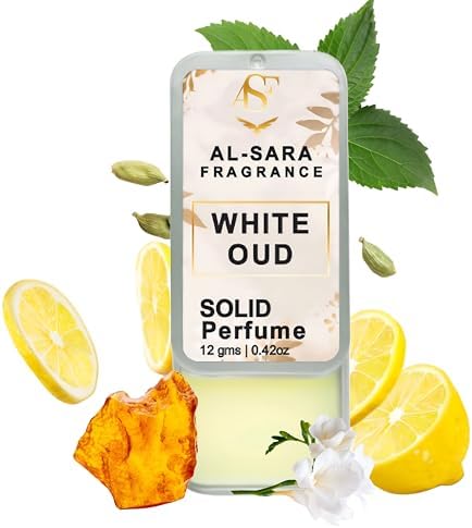 White Oud Solid Perfume | Alcohol-Free, Long-Lasting Woody Fragrance | 12g Non-Greasy Solid Perfume for Men & Women | Portable & Travel-Friendly Cologne