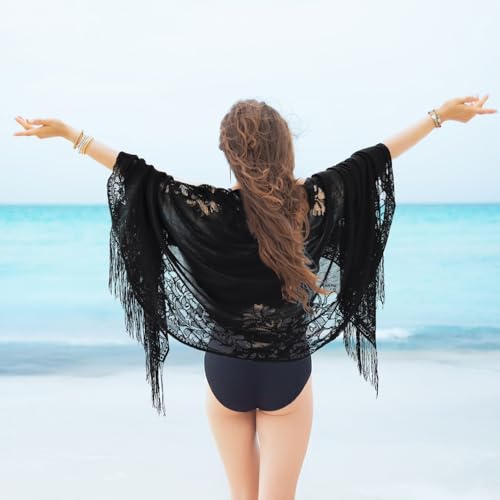 2 PCS Lace Shawl,Shawl Wraps for Women,Christmas Gifts for Women,Shawls and Wraps for Evening Dresses4