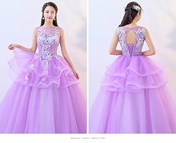 ドレス ラベンダーロングドレス 150cm 発表会 d-0184-5.jpg