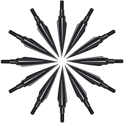 Namvo 6pcs Blut Trough Willow Pfeile Metall Bogenschießen Broadheads 135Grain traditionelle Outdoor Jagd Pfeile Kopf Bogenpfeile für Recurvebogen Compoundbogen Langbogen