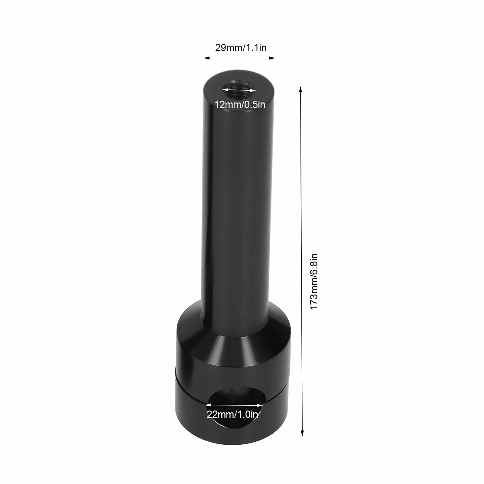 22mm moto guidon Riser rond guidon montage pince Kit de rehaussement en alliage d'aluminium Risers adaptateur moto réparation accessoires(Le noir)