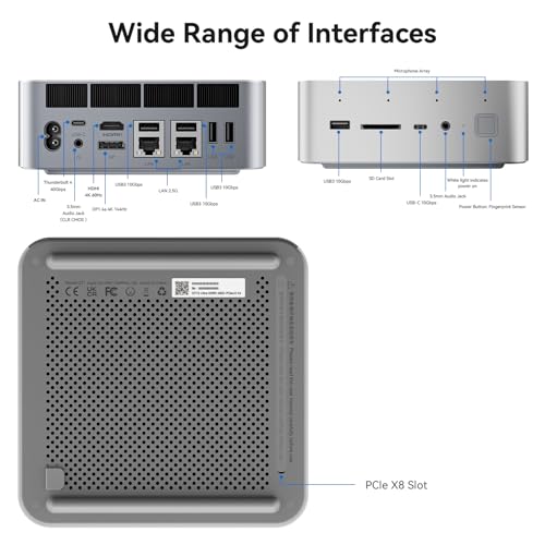 Image of Beelink GTi12 Ultra Mini PC, Intel Core i9-12900HK (14C /20T, up to 5.0GHz), 32GB DDR5 RAM 1TB PCle4.0 SSD, Mini Desktop Computer Support 4K@144Hz /AI Chip /Voice Interaction /Speaker /Fingerprint Sensor