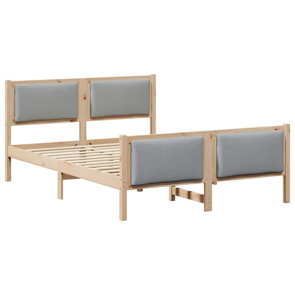 lite drewno sosnowe zagłówek klasyczny 180x200 cm biały | Rama łóżka biała 180x200 cm lite drewno sosnowe z zagłówkiem listwy nośne na materac 6FT