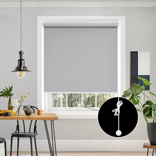 Deconovo �v���R�[�h�� ���[���X�N���[�� ��120��220cm �O���[ ���[���J�[�e�� 1���Ռ� 100%�Ռ� �ۉ� �f�M �ՔM �h�� �h�� UV�J�b�g