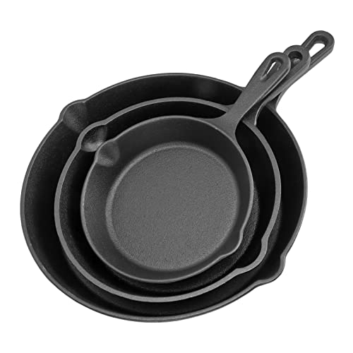 Jxngery 3-teiliges Bratpfannen-Set aus Gusseisen, verhindert ein Anhaften, multifunktionale Mini-Eierpfanne mit langem Griff für Zuhause, 16, 20, 25 cm 6 Jxngery 3-teiliges Bratpfannen-Set aus Gusseisen, verhindert ein Anhaften, multifunktionale Mini-Eierpfanne mit langem Griff für Zuhause, 16, 20, 25 cm
