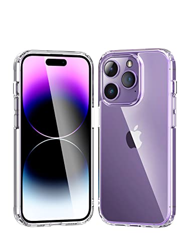 TOPK Klare Hülle kompatibel mit iPhone 14 Pro hülle, Stoßfeste Kratzfeste Schutzhülle Transparentes Case Dünne Handyhülle iPhone 14 Pro 6,1" Cover