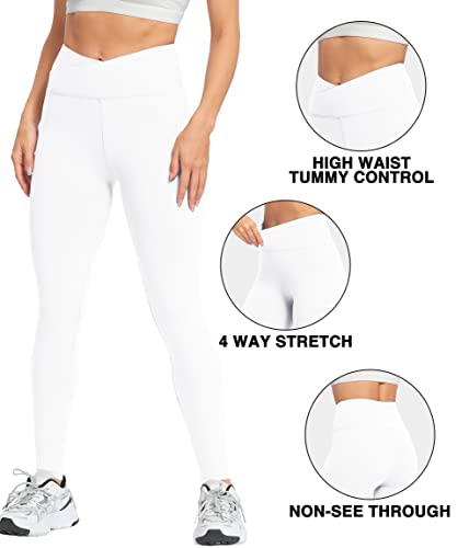 Natural Feelings Women's Cross Waist Leggings For Women High Waist Cross Leggings Yoga Workout Running Pantstight #TOP5