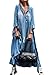 Yesgirl Damen Boho Jeanskleid Sommerkleid Frauen Casual Loose Jeans Kleider V-Ausschnitt Lange Ärmel Einfarbig Faltenrock A-Linie Maxi Denimkleid Tunika Hemd Blusenkleid 01 A Hellblau M Damen Sommer günstig Kaufen-Yesgirl Damen Boho Jeanskleid Sommerkleid Frauen Casual Loose Jeans Kleider V-Ausschnitt Lange Ärmel Einfarbig Faltenrock A-Linie Maxi Denimkleid Tunika Hemd Blusenkleid 01 A Hellblau M