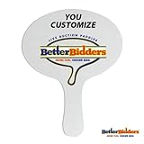 You Customize - Better Bidders Plastic Paddles with Your Color Graphics,