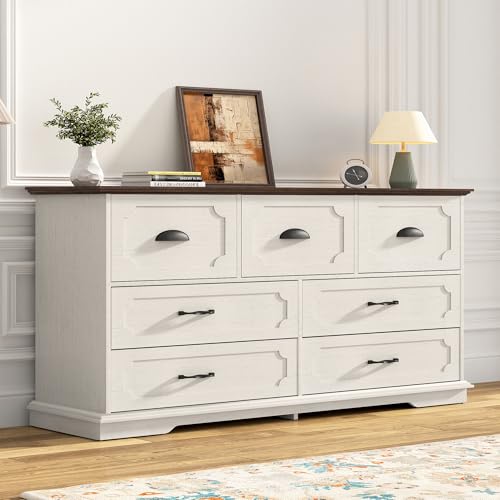 chartustriable 55' Farmhouse 7 Drawers Dresser Chests for Bedroom...