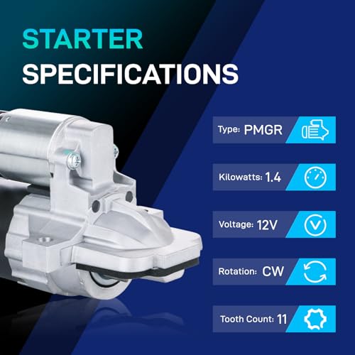 Image of New Starter Compatible with Ford 13-16 Explorer, 13-17 Escape, 12-16 Fusion, 11-16 Focus, 13-18 Edge, 13-16 Taurus, Lincoln 13-16 MKZ, 15-16 MKC, 15-16 MKT, 12V 1.4KW 11T CW 19227N