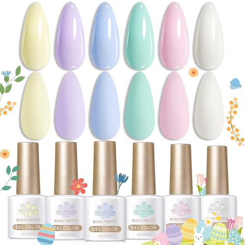Born Pretty Pastel Gel Nail Polish Set Spring Summer Macaron Cand...