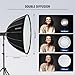 NEEWER 47.2inch/120cm Parabolic Softbox Quick Set up Quick Folding,with Diffusers/Honeycomb Grid/Bag, Compatible with Aputure 120d Light Dome Godox sl60w NEEWER RGB FS300 and Other Bowens Mount Lights