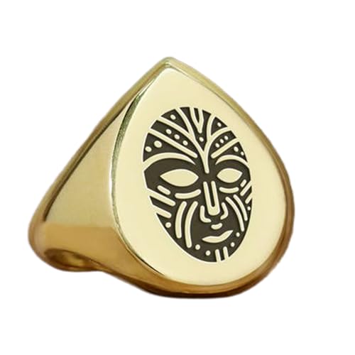 Bague tribale africaine en argent 925 doré de style vintage