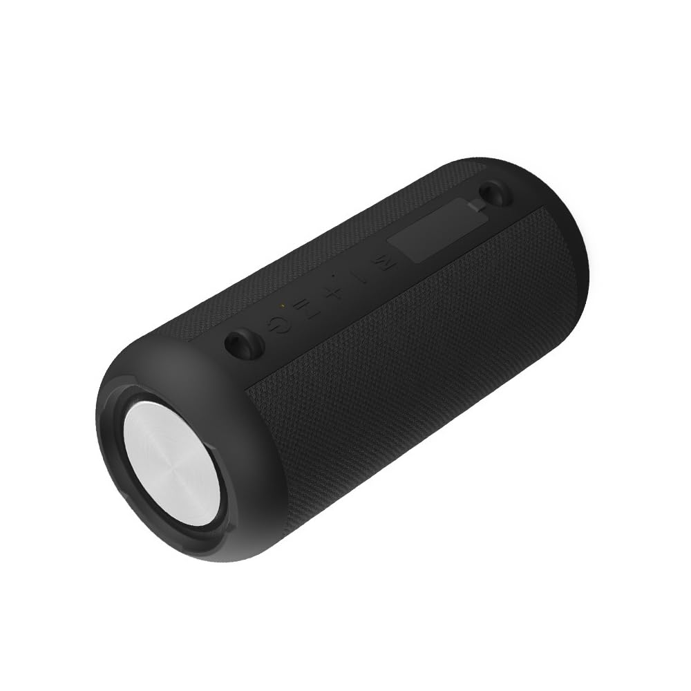 Lobwerk Bleutooth Lautsprecher wasserdicht USB/Micro SD Anruffunktion Radio mit Gurt (Schwarz)