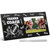 Blosssound Football Thanks Coach Gifts Sports Picture Frame with Pen Thanks Coach Frame 4 x 6 Inch Photo Football Gifts Wood Picture Decoration for Coaches Appreciation (1pcs)