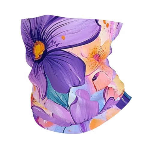 Neck Gaiter Mask,Bandana Colorful Butterfly Print Face Cover Mask Sun Uv Protection,Neck Warmer Balaclava,Tube Face Scarf