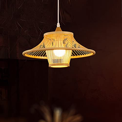 Lámpara Techo, lámpara Colgante clásica ratán Tejido, candelabros bambú decoración Comedor, lámpara Comedor bambú Hecha a Mano, lámparas Techo ratán