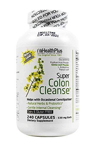 Health Plus Super Colon Cleanse Capsules Laxative 240-Count