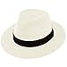 Unisex Summer Light Panama Derby Fedora Wide 2-3/8