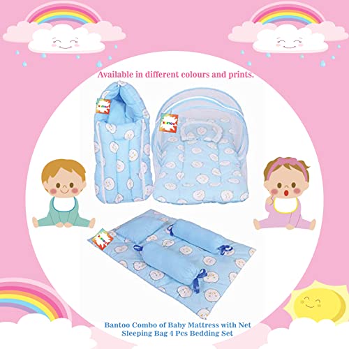 Bantoo-Combo-of-Baby-Mattress-with-Net-Sleeping-Bag-4-Pcs-Bedding-Set-0-6-Months-Blue