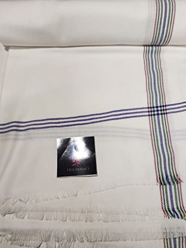 Image of 100% Cotton Soft Beautiful Plain White Single Bed Size Skin Friendly Summer AC Blanket /Khes /Dohar /Top Sheet Set /Chadar (Plain&White)
