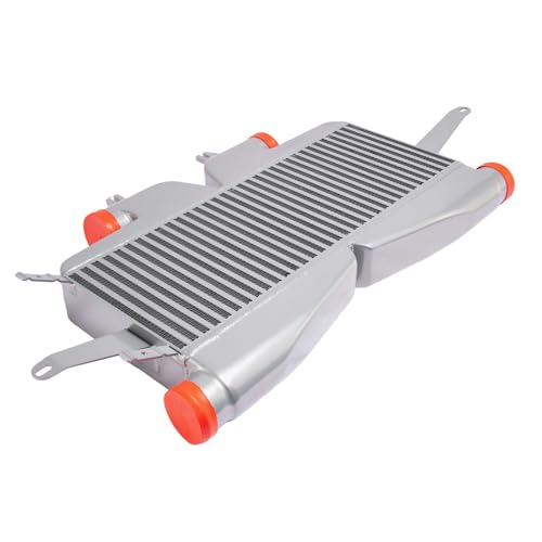 Large Vertical Flow Turbo Intercooler for Nissan 370Z Aluminum Intercooler 23" x 9" x 3", Silver - Image 6