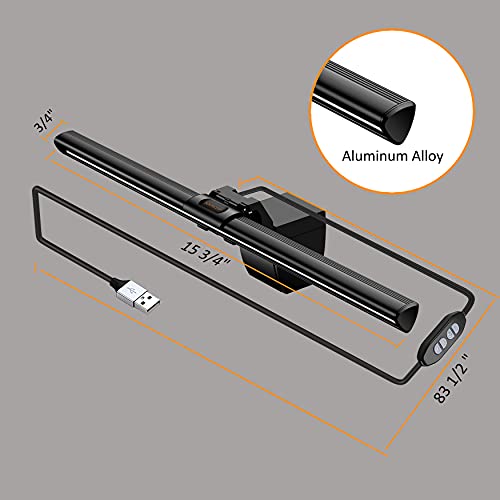 SOONCOR Barra de luz de monitor de computador, lâmpada de LED de leitura eletrônica, 3 modos de core