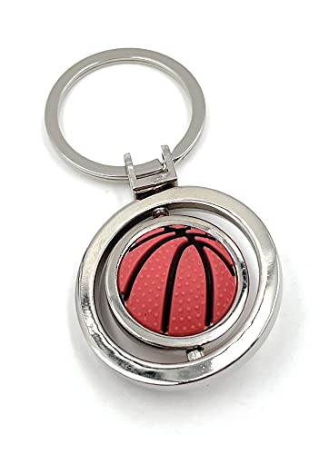 Onwomania - '-Basketball drehbar Mannschaftssport Schlüsselanhänger - Metall Glücksbringer ideal als Geschenk z.B. für den besten Freund, die beste Freundin, Mama - Für Männer, Frauen & Kinder