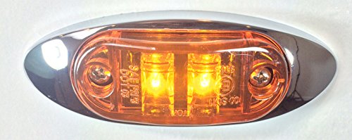 Luces LED de marcador ámbar 4 x 1.5 pulg. (6 unidades) miniatura 3