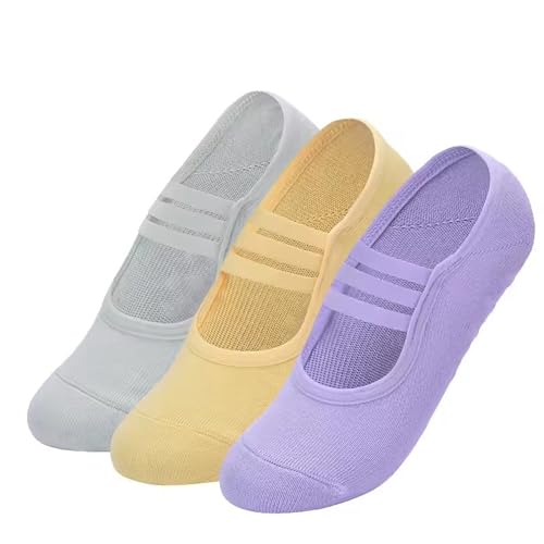 SANANG 3 pares de vendaje yoga calcetines Pilates sin espalda mujeres deporte ballet calcetines