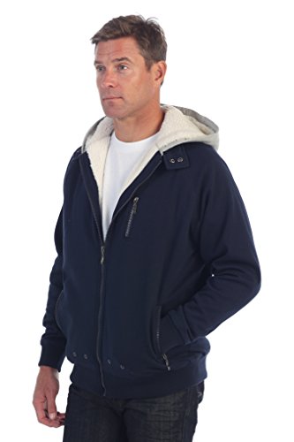Image of Gioberti Men's Soft Heavyweight Sherpa Lined Fleece Hoodie Jacket